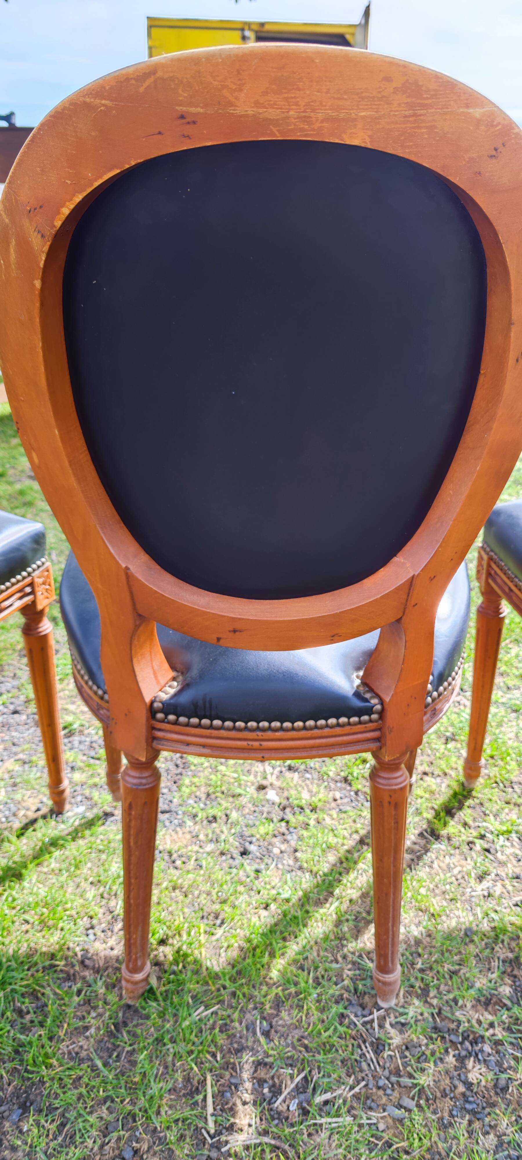 4 Louis XVI medallion chairs