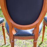 4 Louis XVI medallion chairs