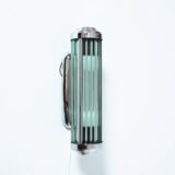Applique murale Art déco avec tubes en verre, lampe de barbier, années 1930