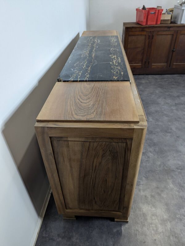 Enfilade style Art déco en noyer attribuée à Maxime Old, années 1940