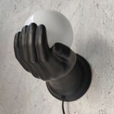 Ceramic and opaline hand lamp from the 70s-80s