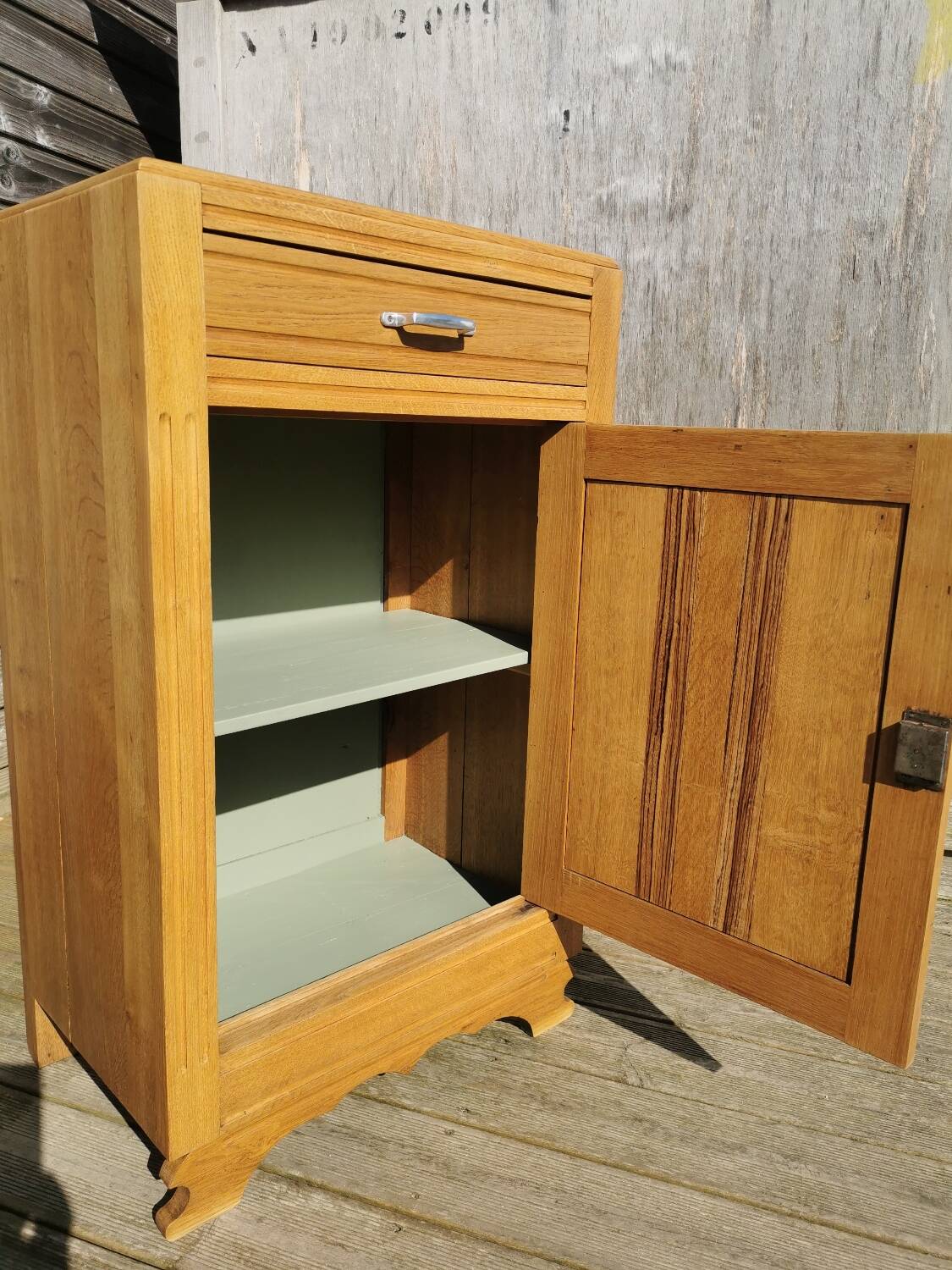 Vintage oak jam cabinet