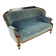 Unique Biedermeier sofa in original fabric and walnut veneer, Vienna, Austria circa 1825
