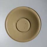 Plat Badonviller art déco beige à fleurs