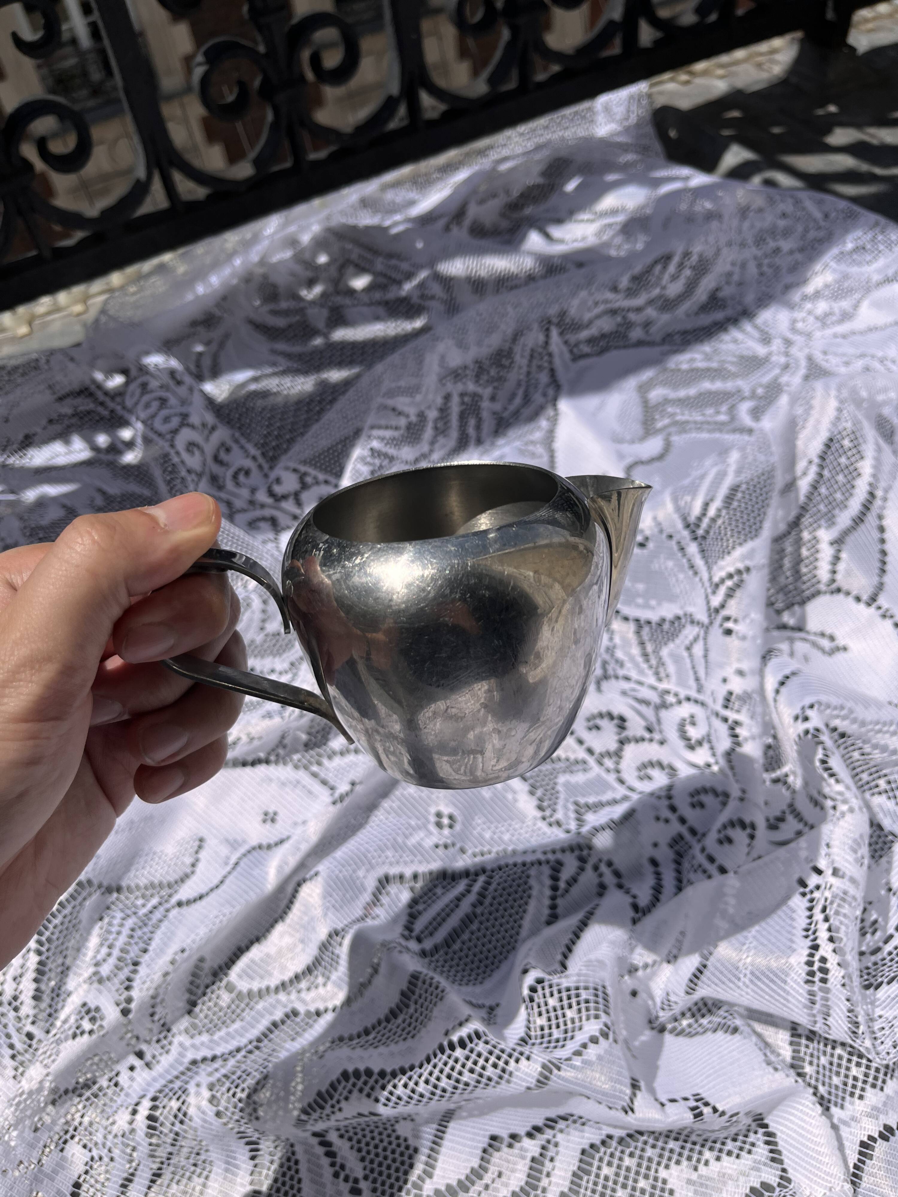 Silver-plated milk jug – Made in Italy, vintage style