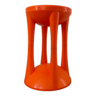 Vintage orange stool, circa 1970