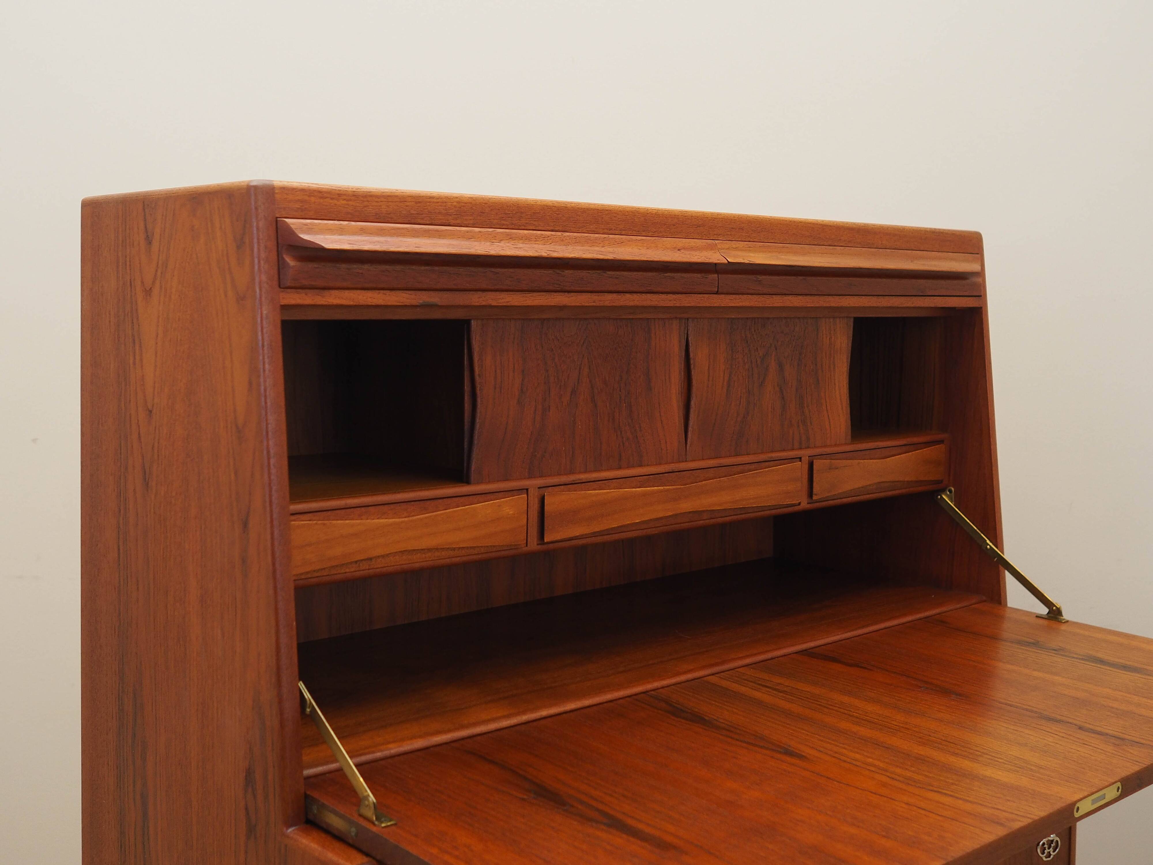 Teak secretary, Danish design, 1960s, designer: Erling Torvits, manufacture
