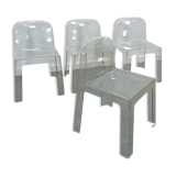 Design plexiglas stapelbare stoelen Trono by Sottsass Associati 2005 Segis