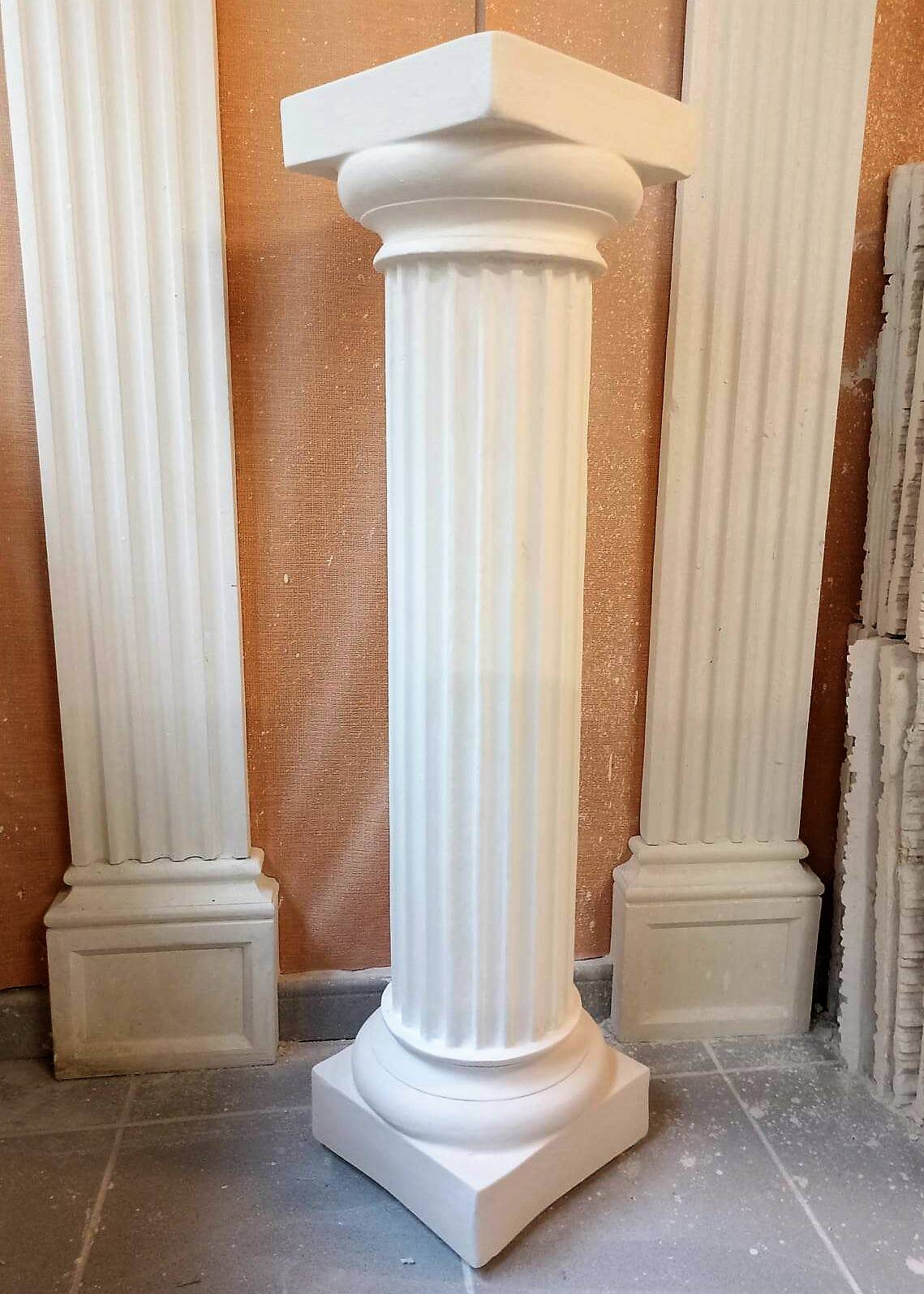 Doric column pillar stele decorative plaster molding reinforced with tow