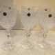 Ensemble de six verres à vin en cristal de bohême