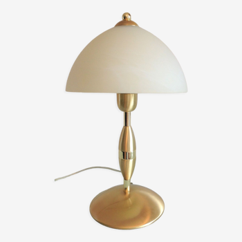 Lamp in brass and frosted glass art deco style