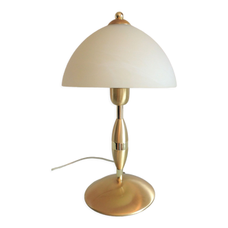 Lamp in brass and frosted glass art deco style