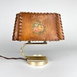 1930s Brass & Parchment Table Lamp