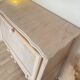 Antique donkey back secretary, white patina with a ceruse effect
