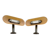 Pair of vintage Arteluce "Jill" yellow wall lights – Italian design