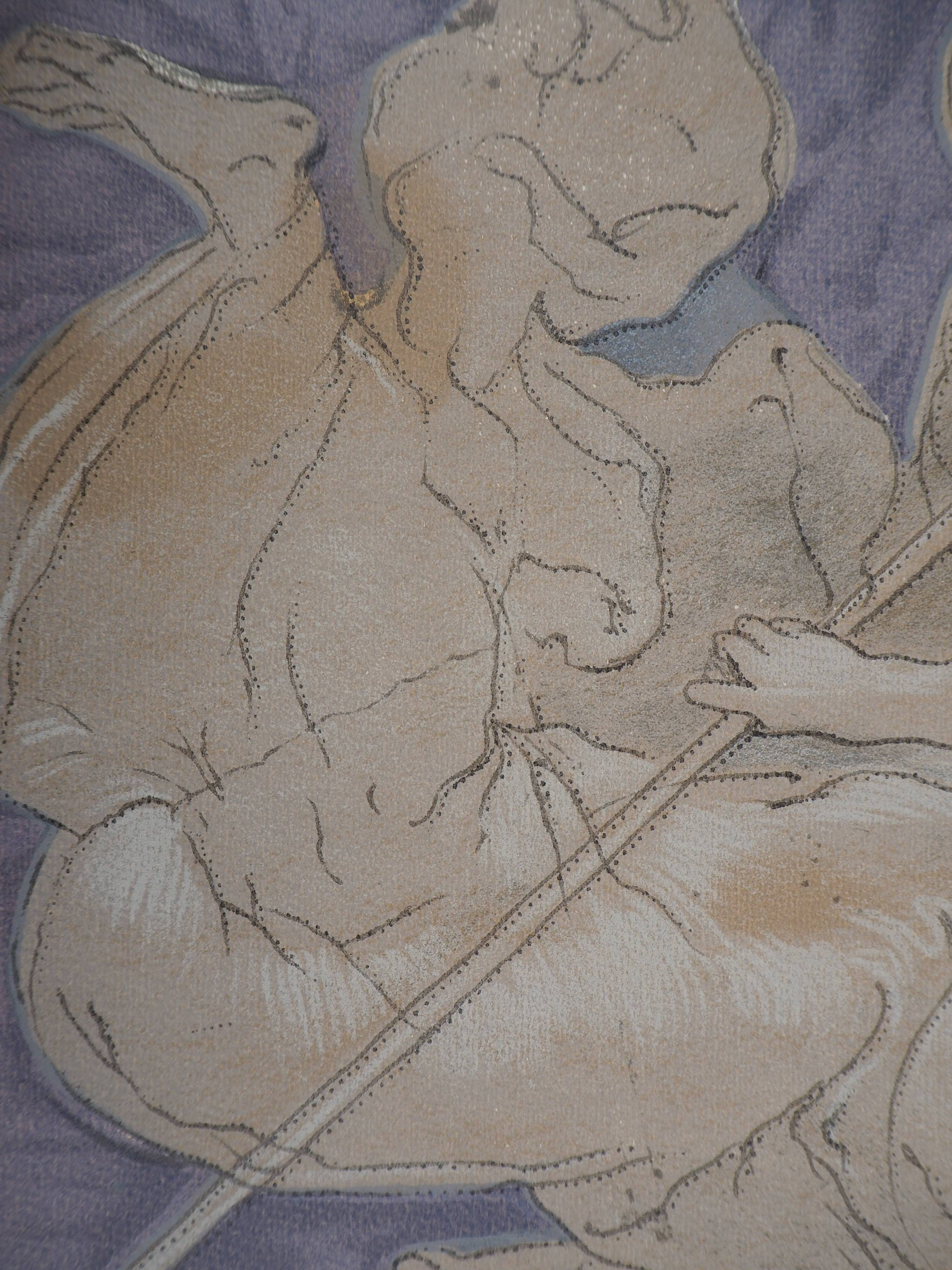 Niccolo dell'abate: angel of victory - lithograph