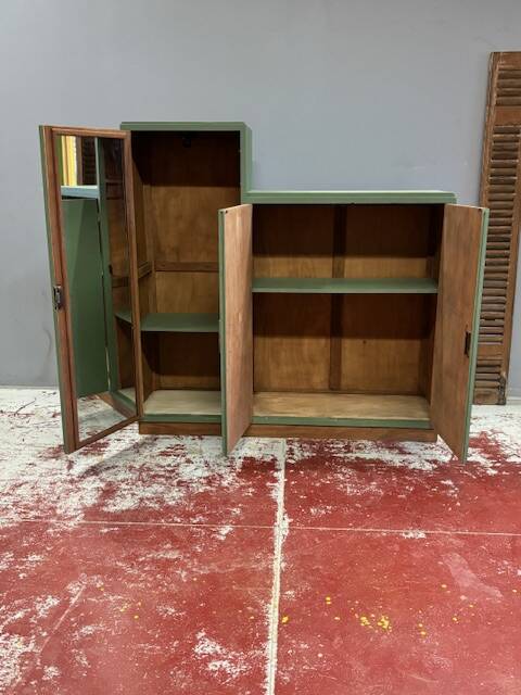 Asymmetrical wardrobe from the 1950s.