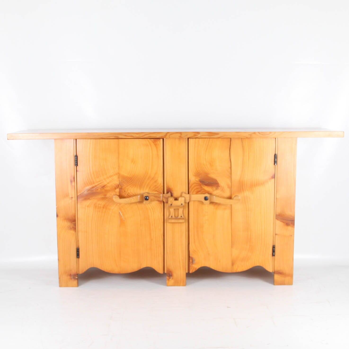 Vintage buffet in fir wood