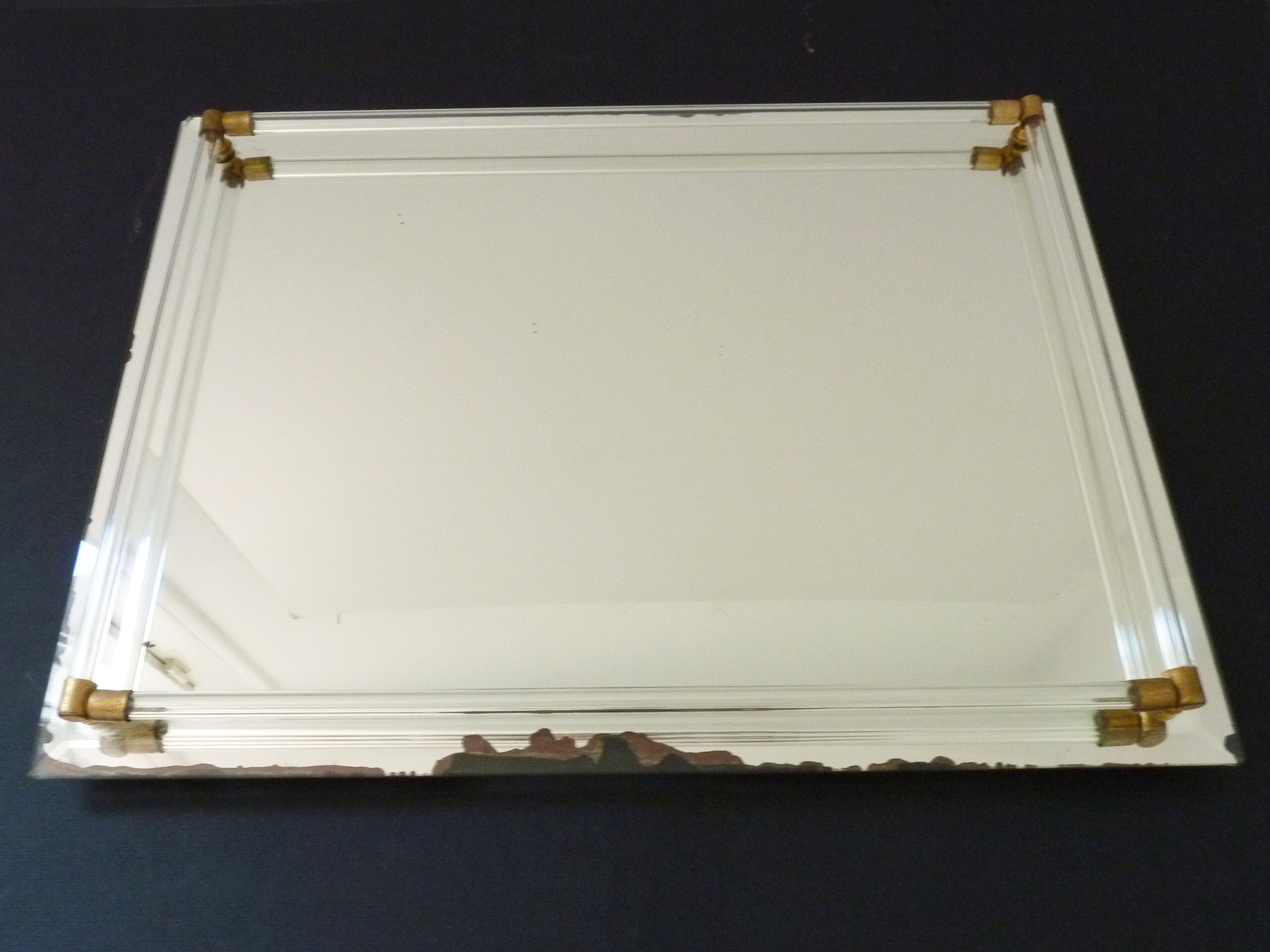 Art deco glass serving tray
