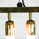 Esperia Pagoda chandelier brass and glass 1960s