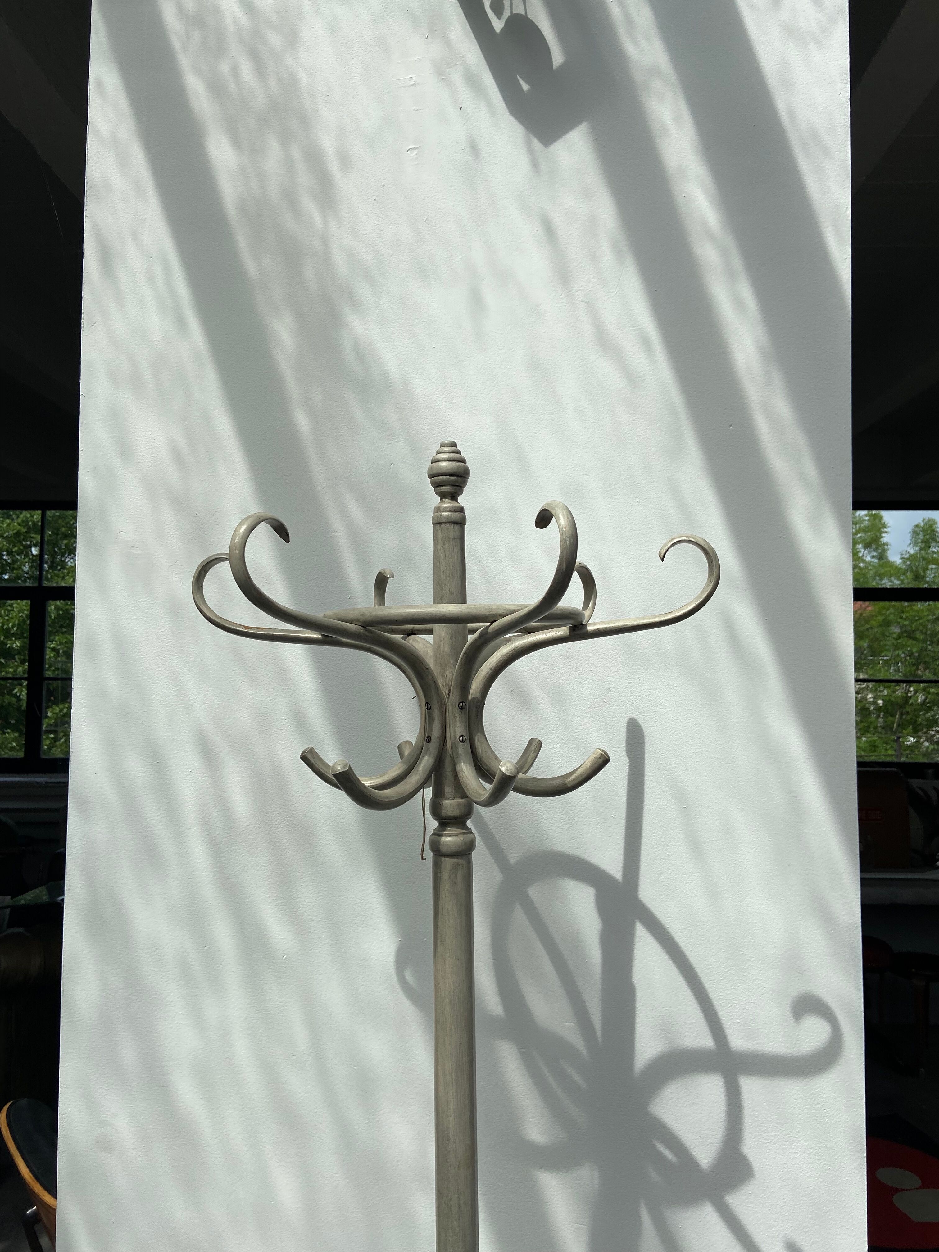 Coat rack on foot in white wood