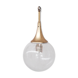Suspension allemande en verre clair et en laiton