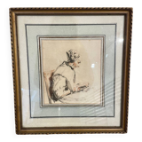 Gravure dame datant de l’année 1915