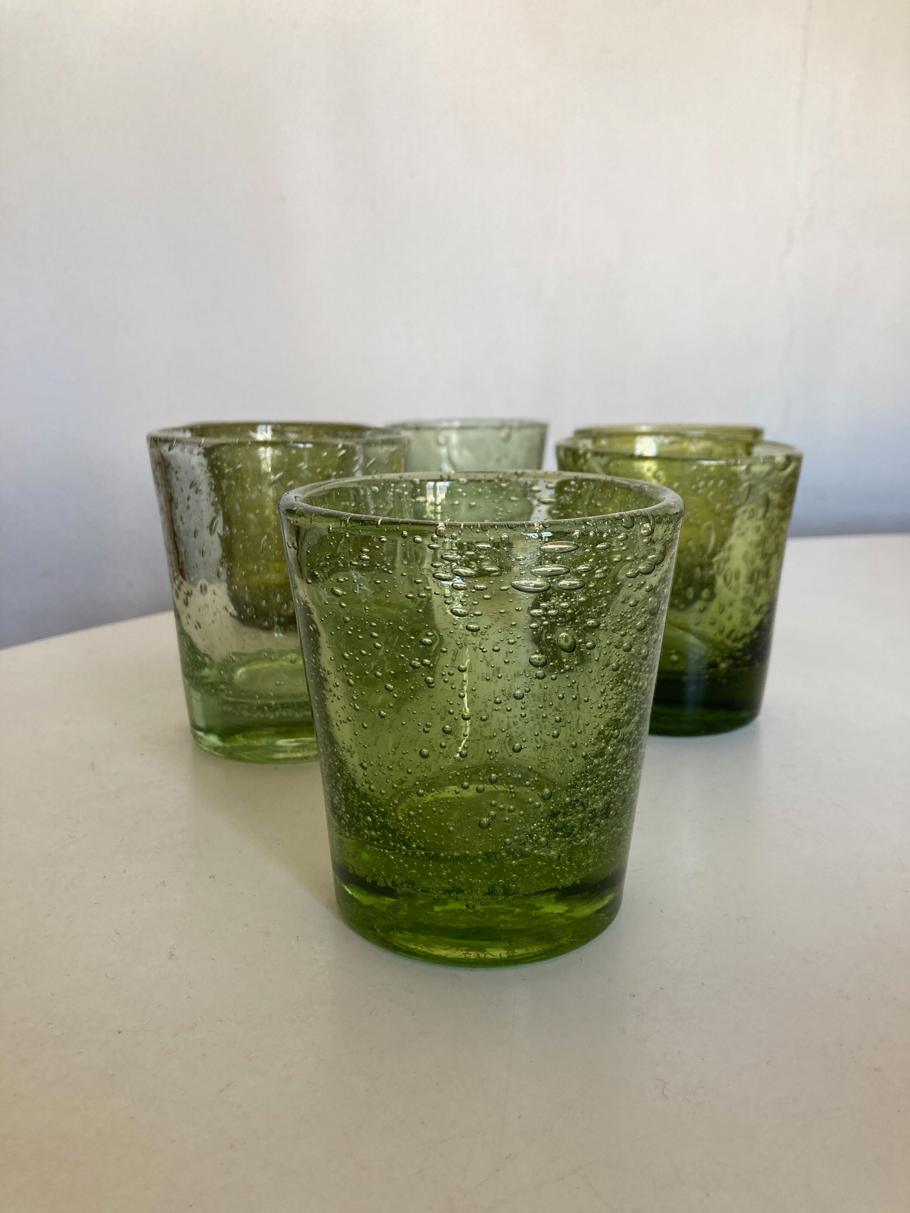 Set of 6 glasses cups of Biot XXL 1960