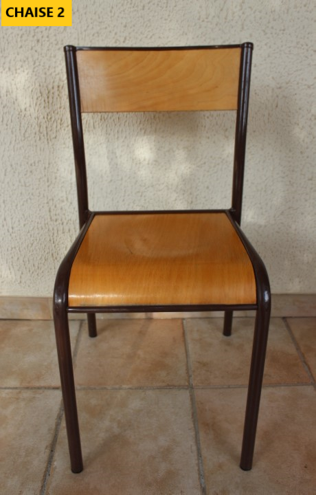 Pair of vintage Mullca school chairs