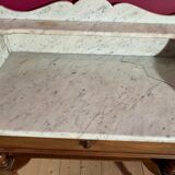 Table de toilette bois & marbre