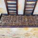 Vintage wall shelf in bamboo and rattan, circa 1960s.