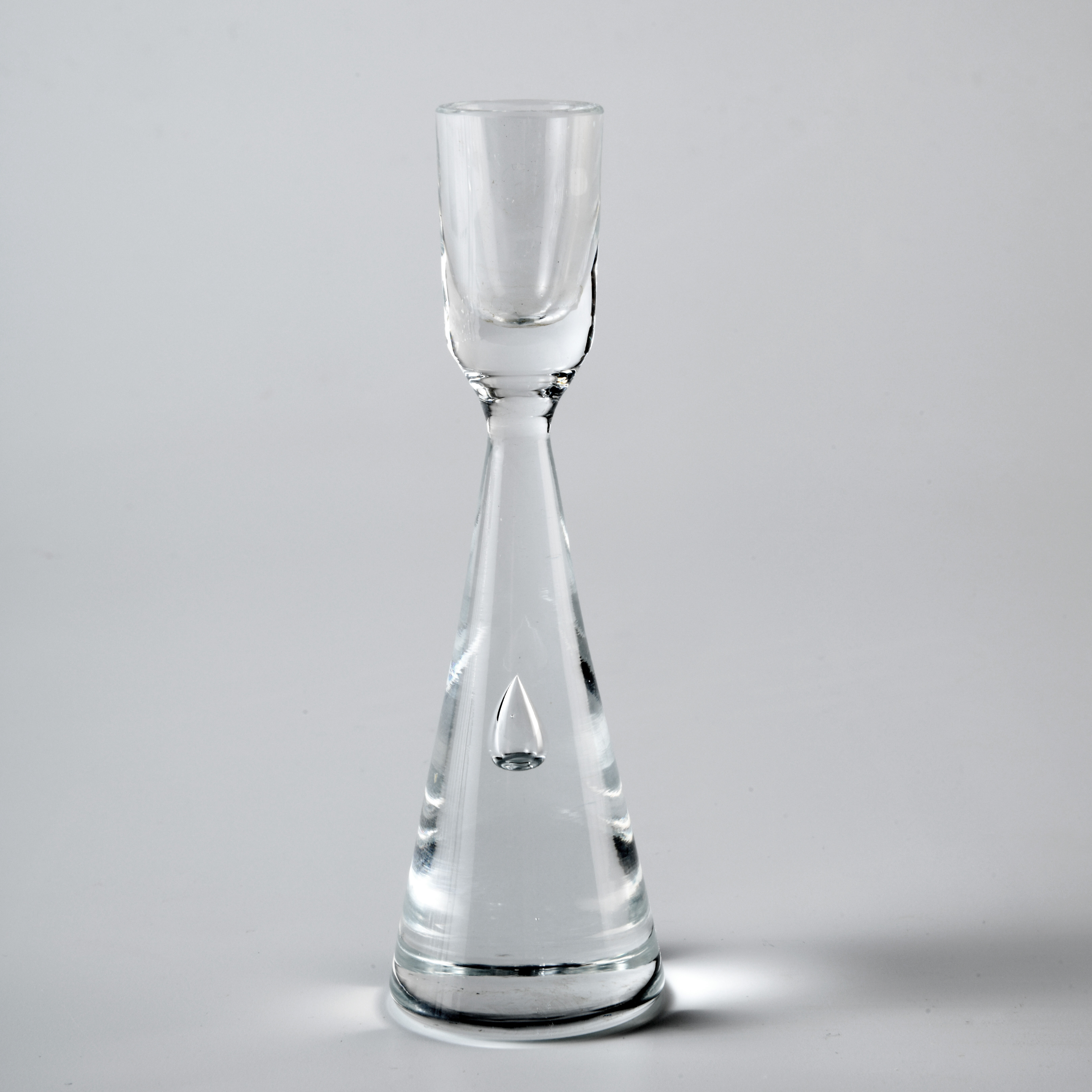 6 small glass candle holders by Bent Severin for Holmegaard