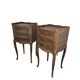 Pair of Louis XV style bedside tables in oak