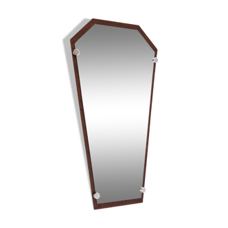 Mirror on wood 33x63cm