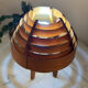Lampe scandinave vintage en lamelles de bois