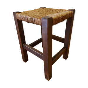 Tabouret vintage en paillé