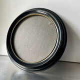 Black bakelite vintage picture frame diameter  16 cm