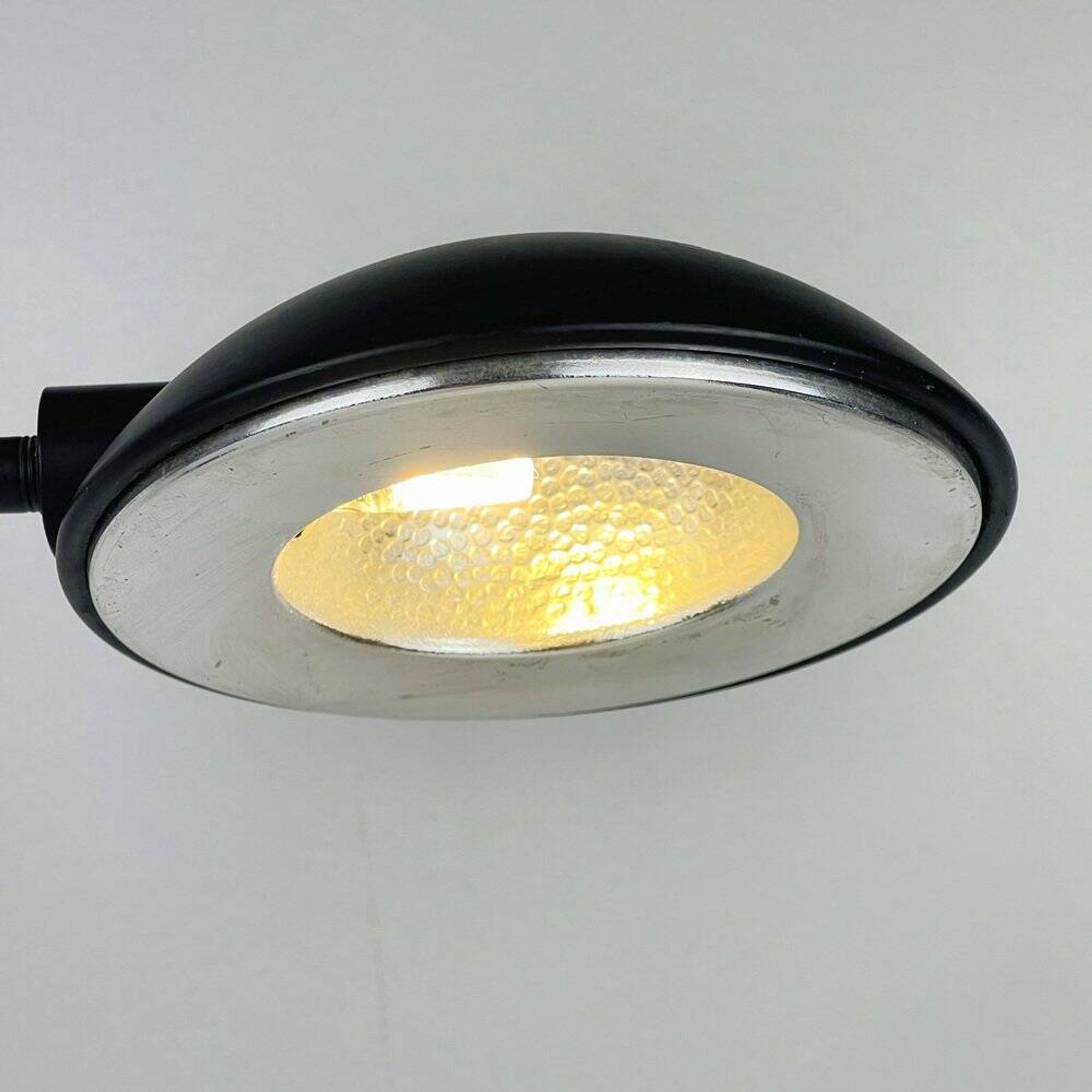 Black Italian desk lamp by C. Zaffaroni Turate, 1980s.