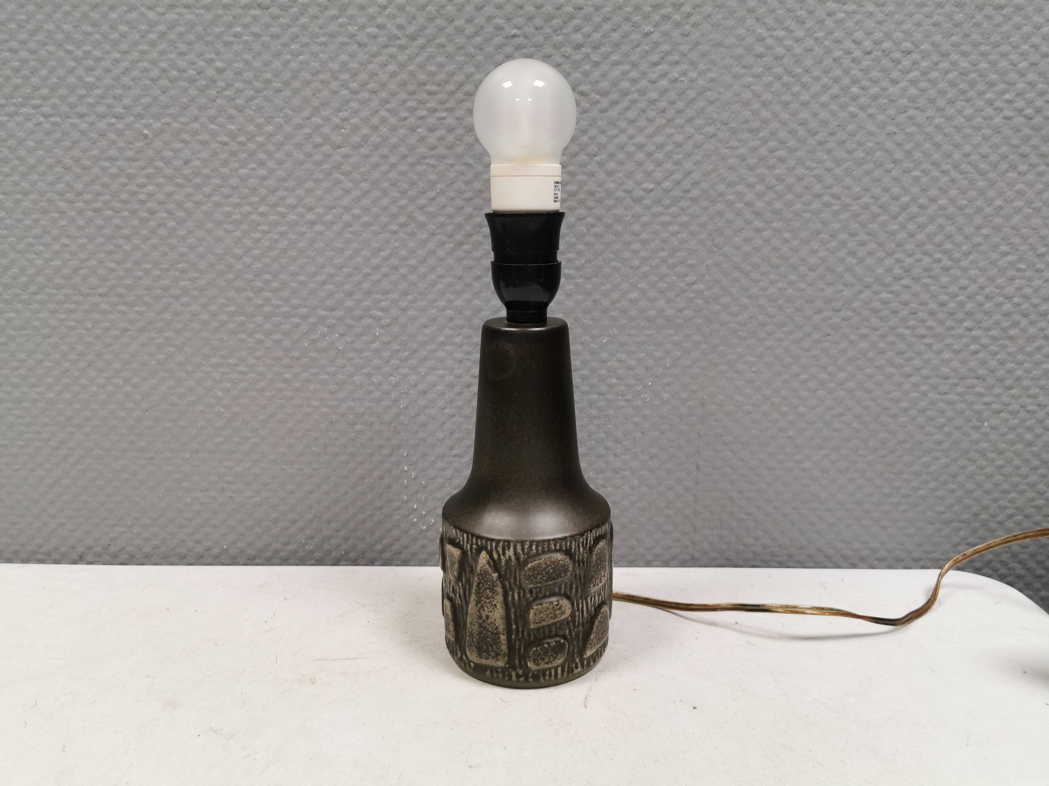 Ceramic table lamp from Danish Johgus, 1970s–80s.