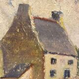 Old painting, Breton landscape XX century