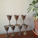 Metal liquor glasses