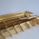 Old ice cube tray Quickube gilded metal 60s vintage