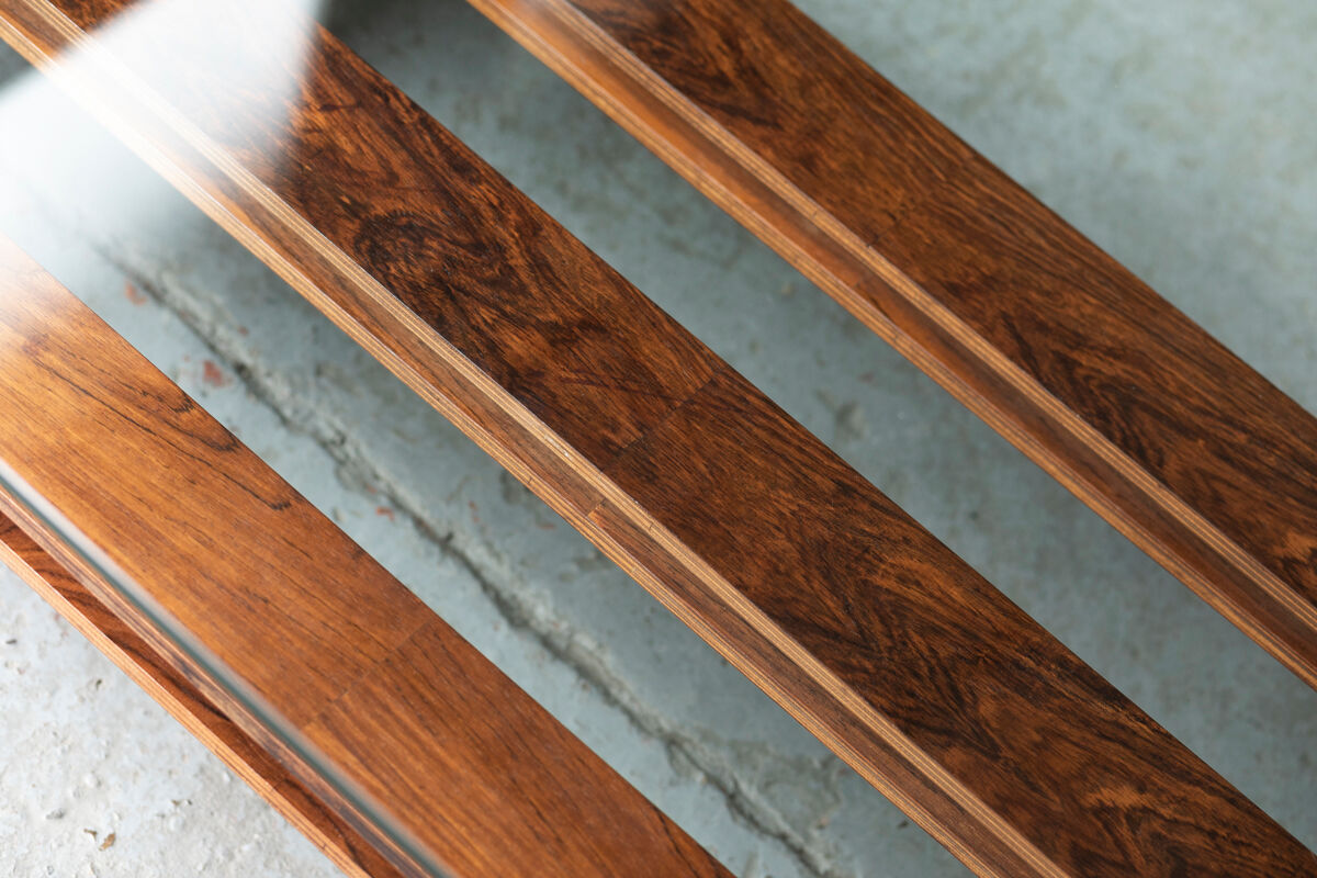 Coffee table with a steam-bent base by Ilse Möbel, 1960’s