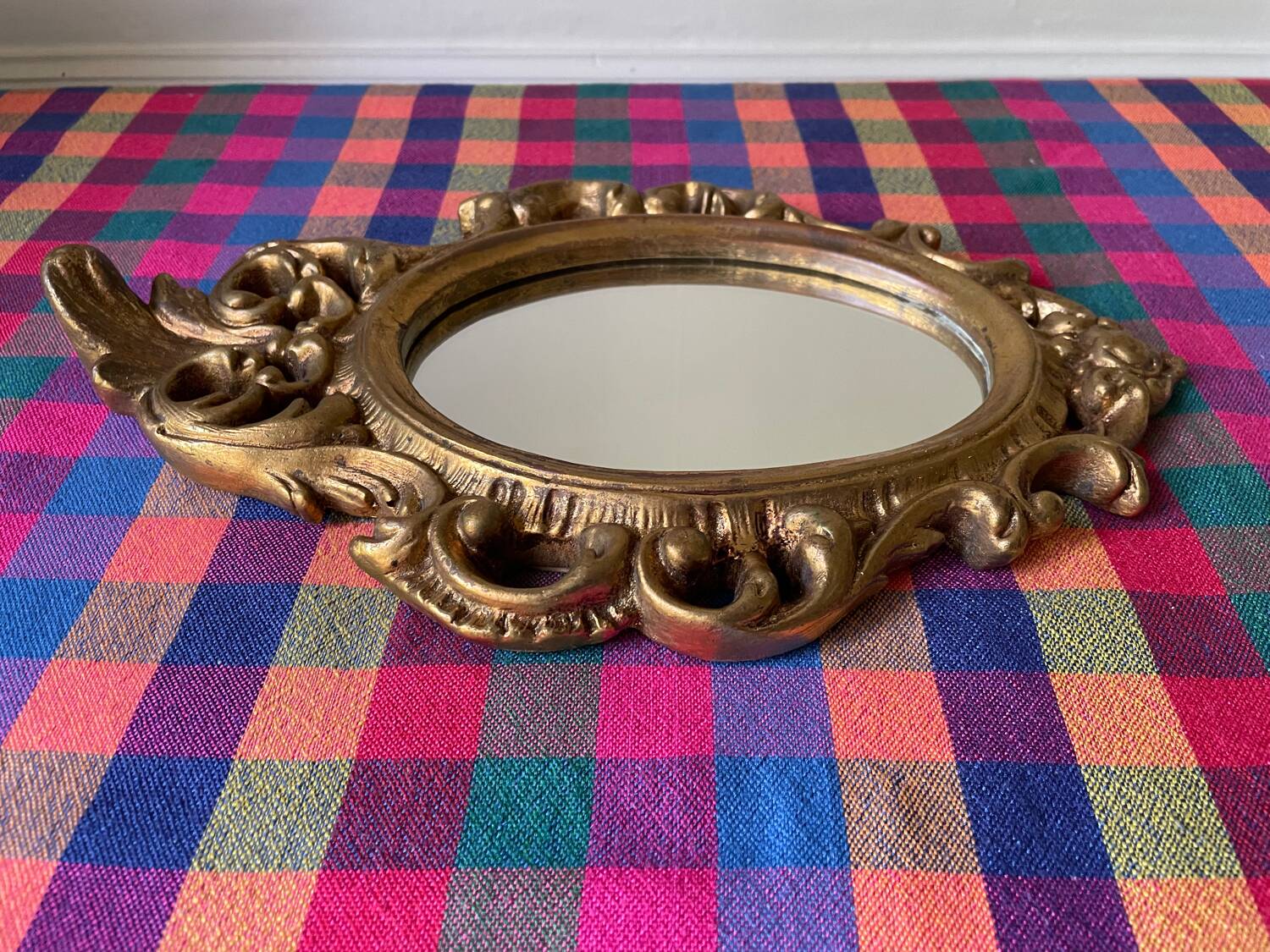 Golden rockery mirror