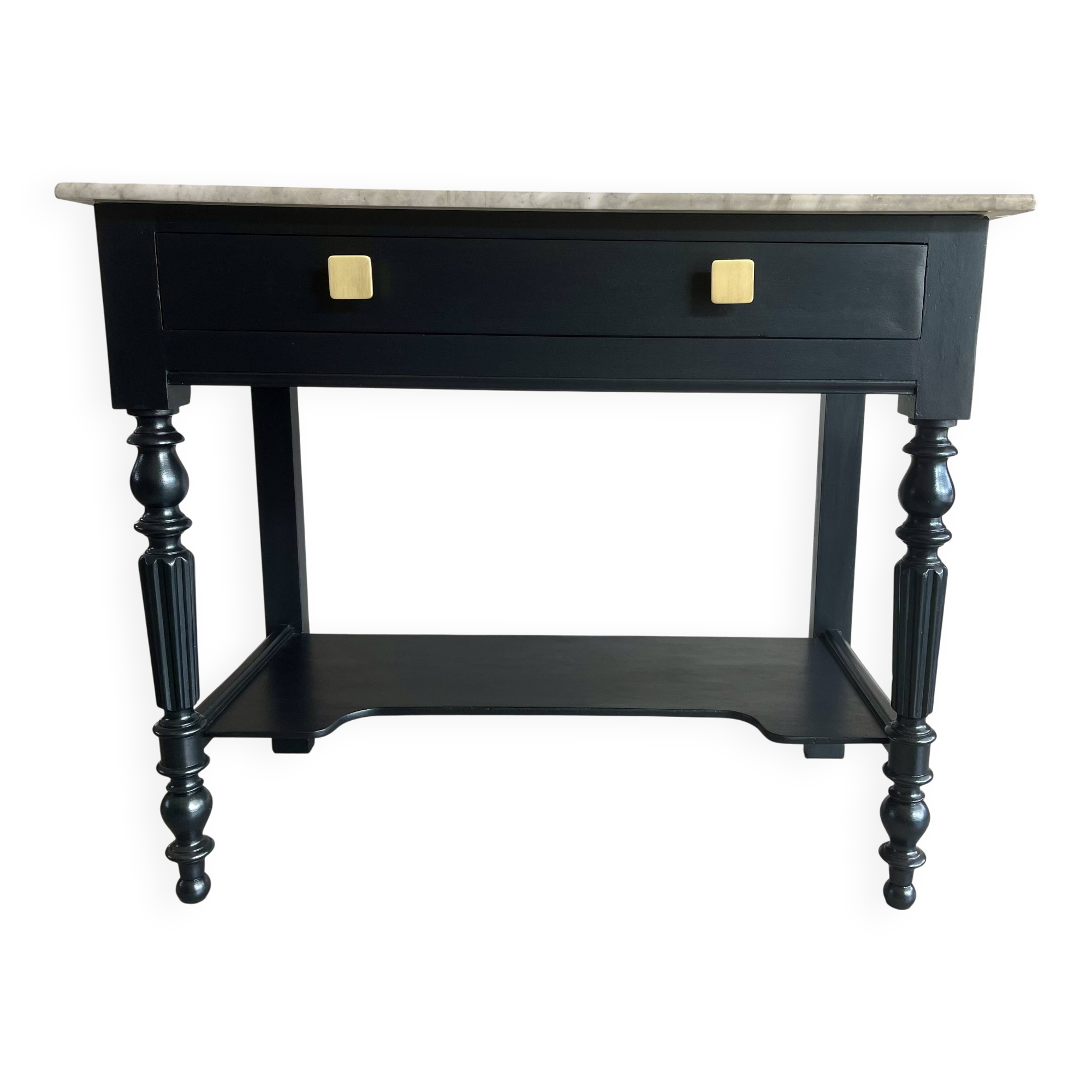 Old console with marble