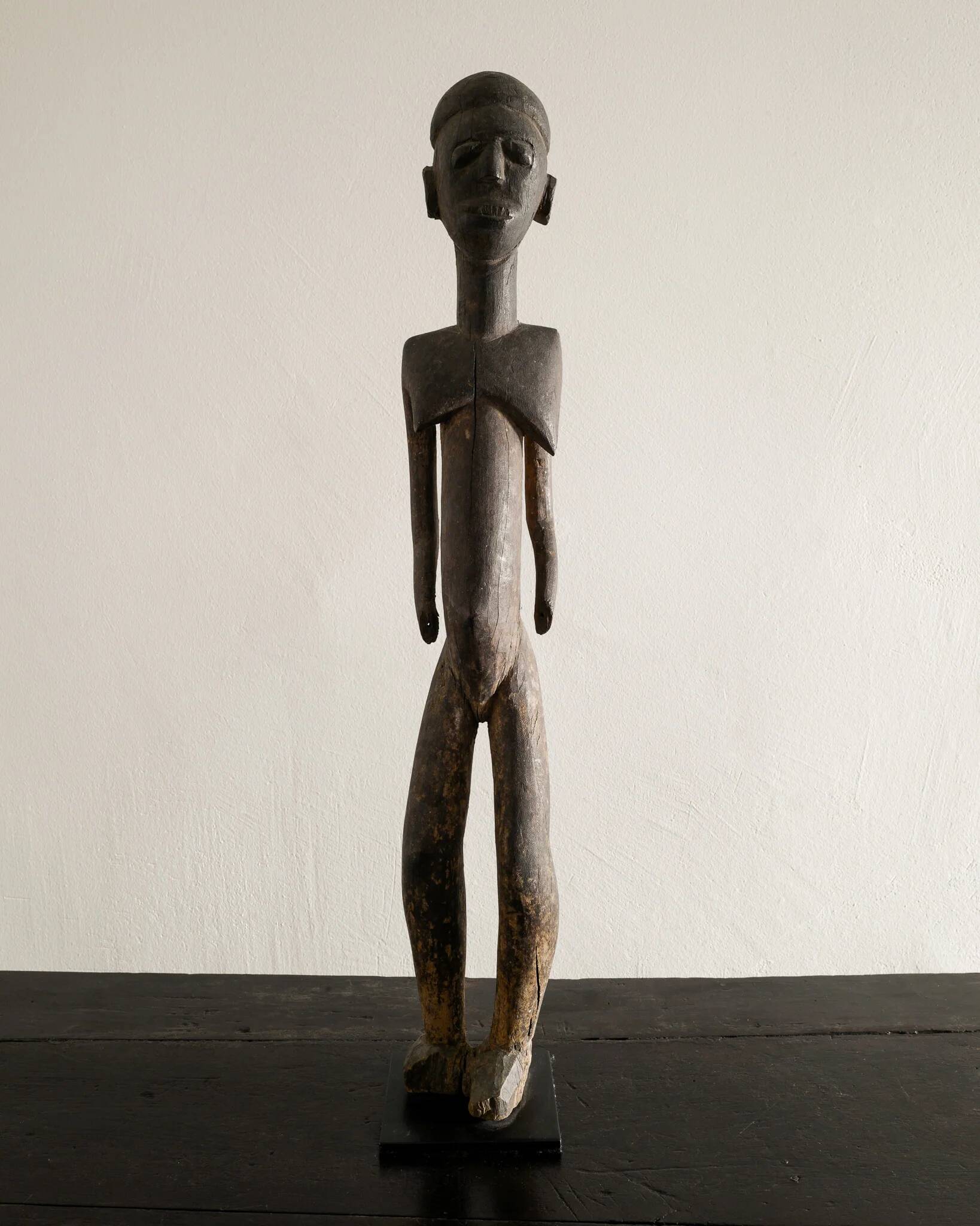 Antique Wooden Lobi Female Figure, Burkina Faso 1940s