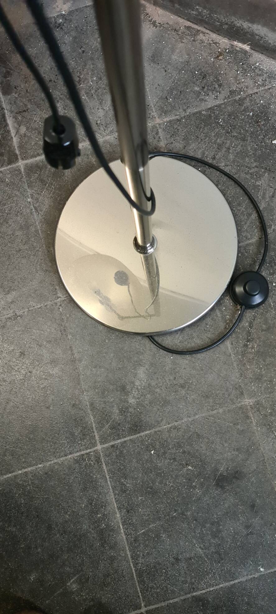 Vintage floor lamp in metal and synthetic resin