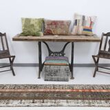 2x11 Brown & Orange Soft Vintage Runner Rug, 64x332Cm SK21437