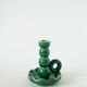 ceramic candle holder, Green & Gold, 1960