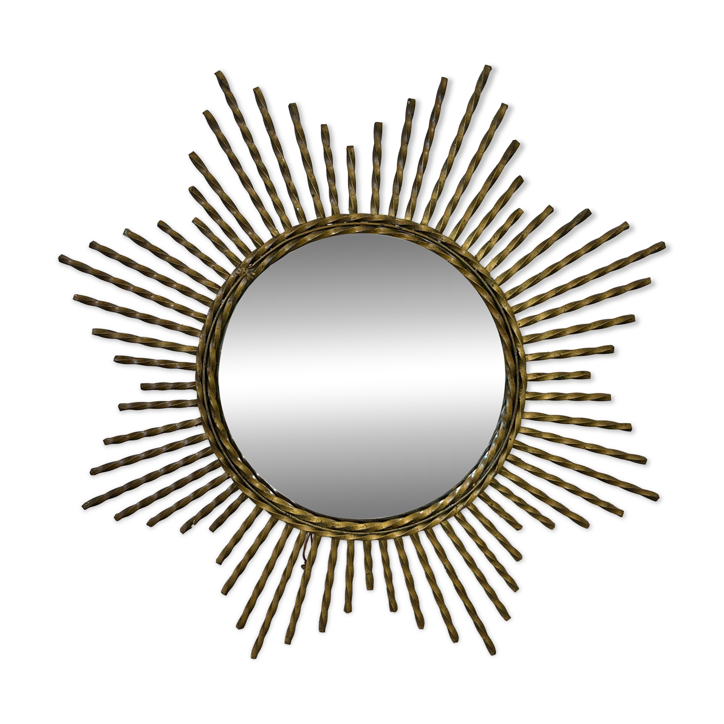 Wrought iron sun mirror
